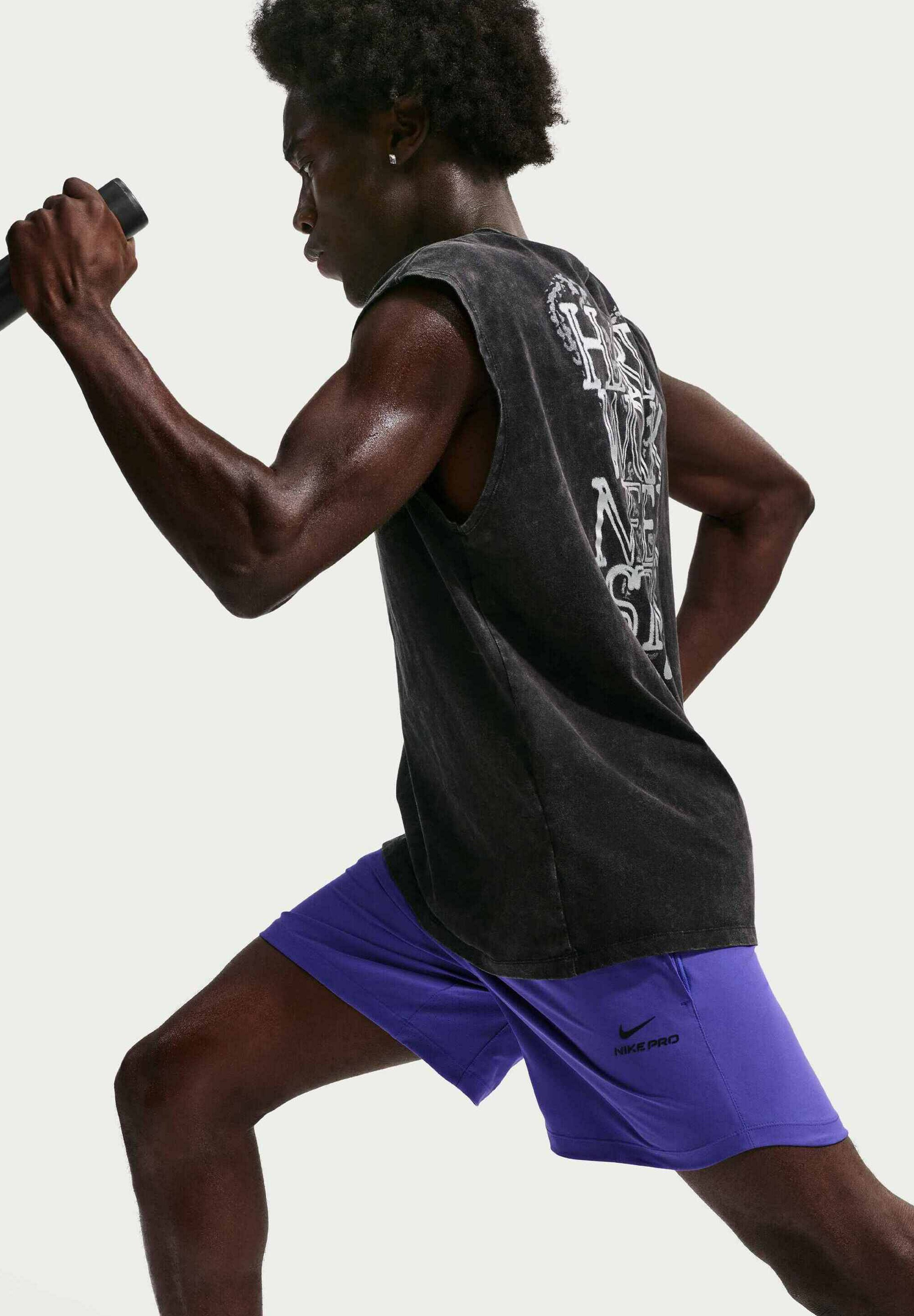 SHORT - Sports shorts - persian violet black
