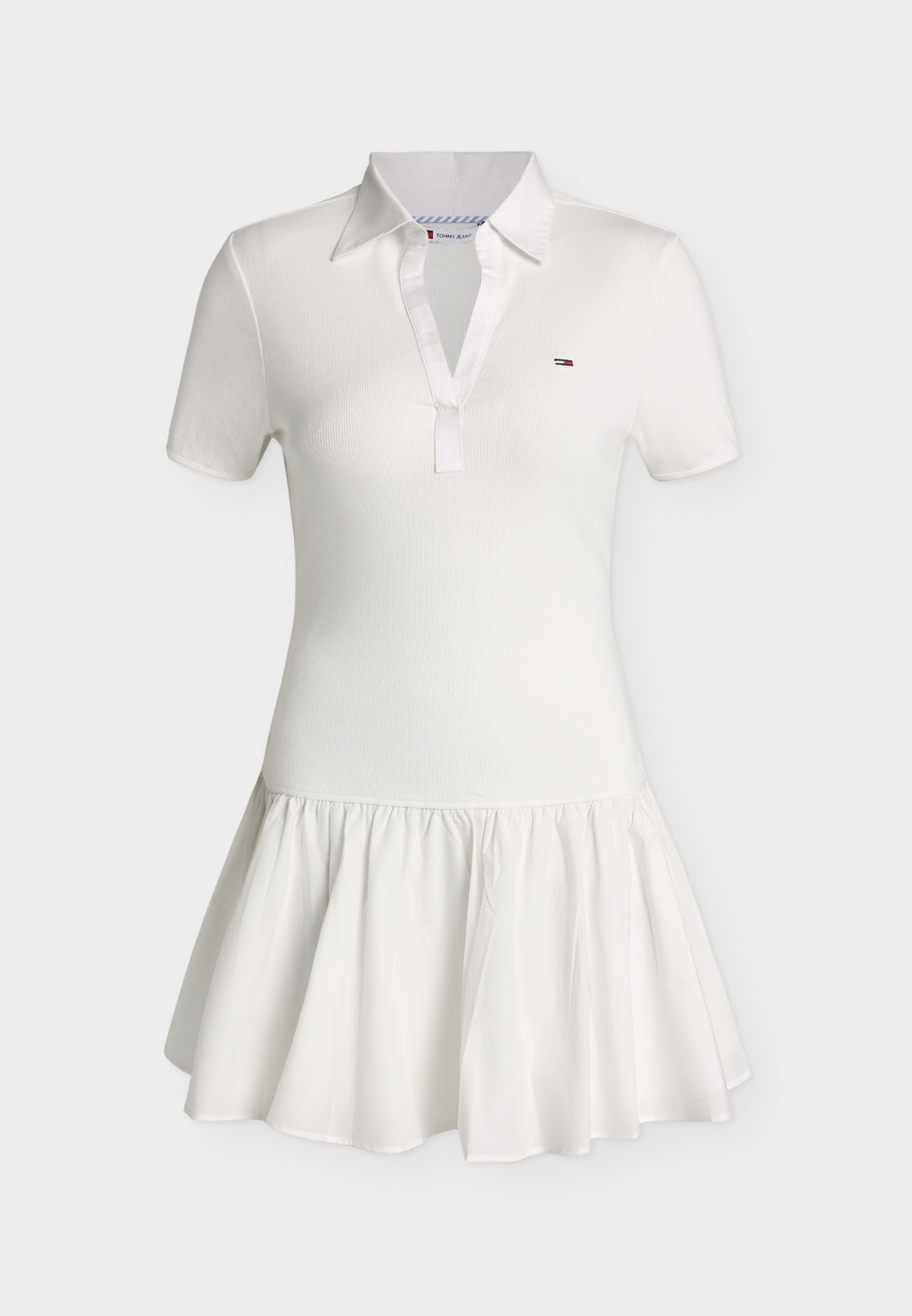 SLIM MINI POLO DRESS - Day dress - ecru