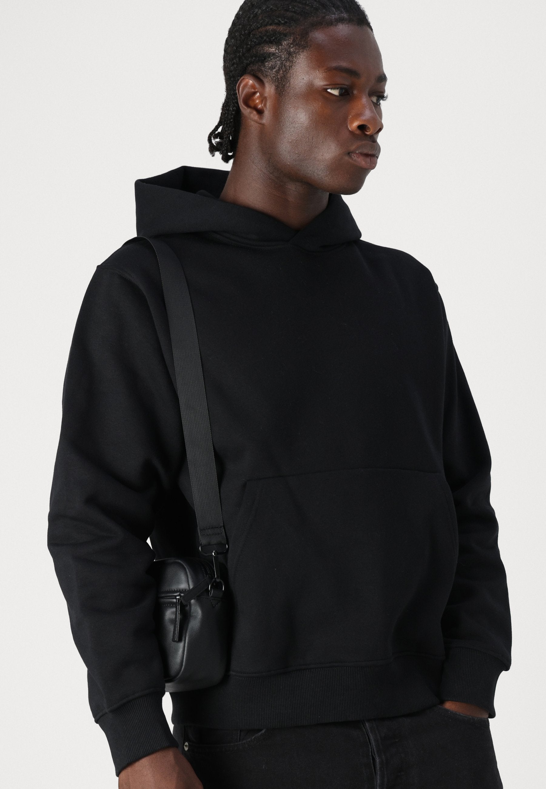 Plain - Hoodie - black