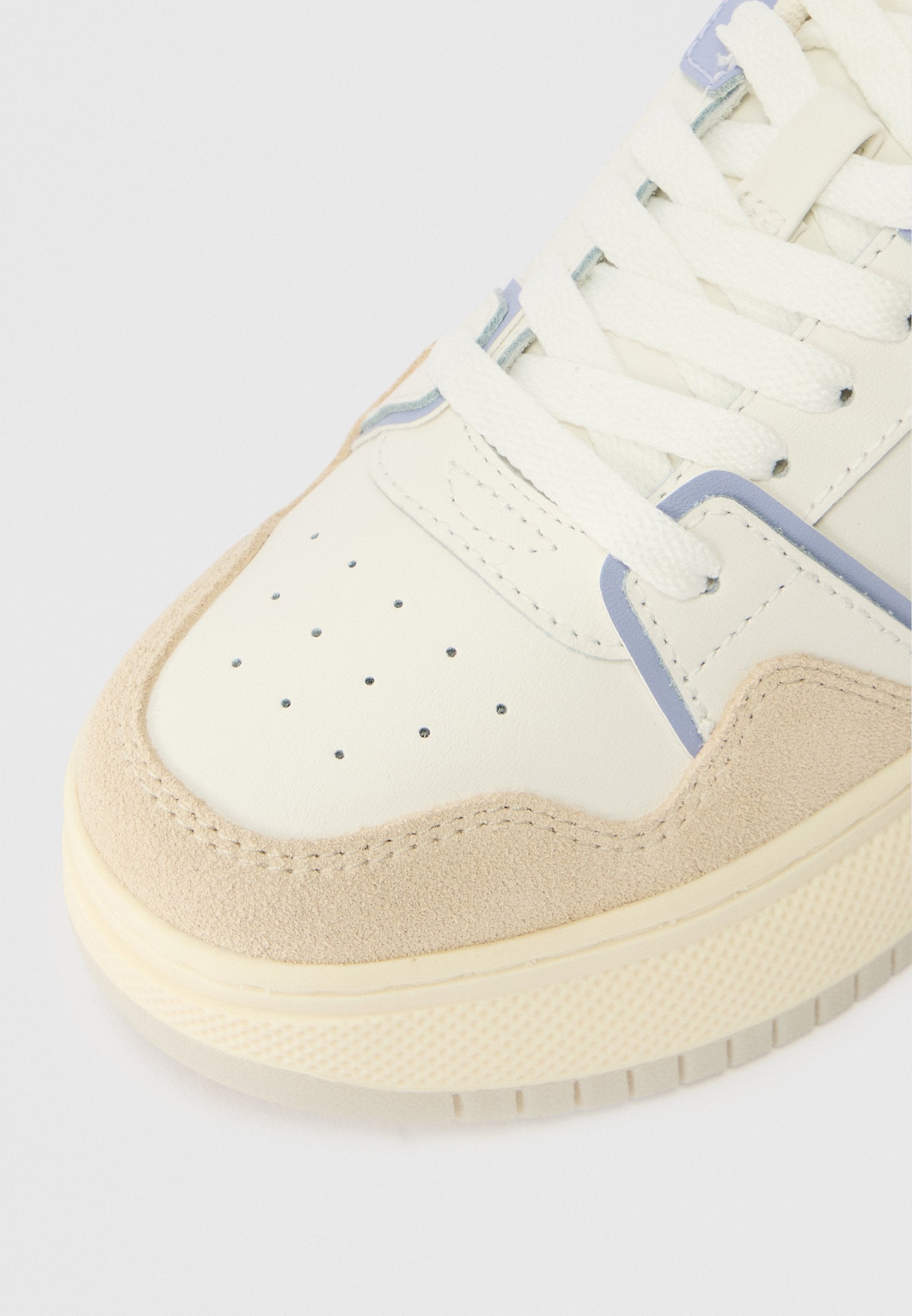 RETRO PLATFORM BASKETBALL TRAINERS WITH LEATHER - Trainers - gulf sand/periwinkle dust