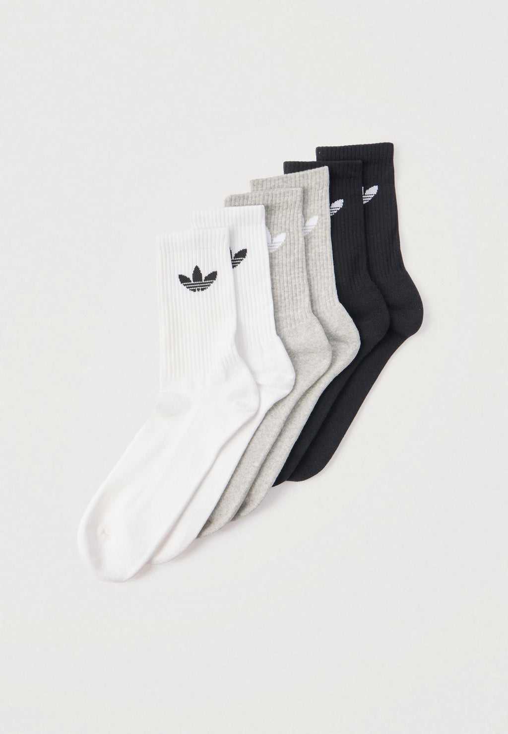 TR CREW S 6PACK UNISEX - Socks - black/white/medium grey