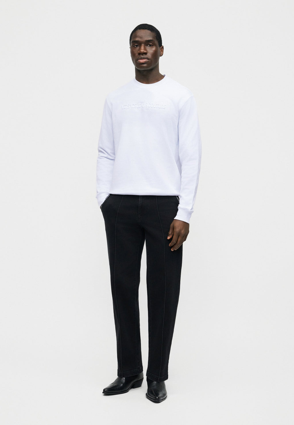 EMBOSSED - Sweatshirt - white