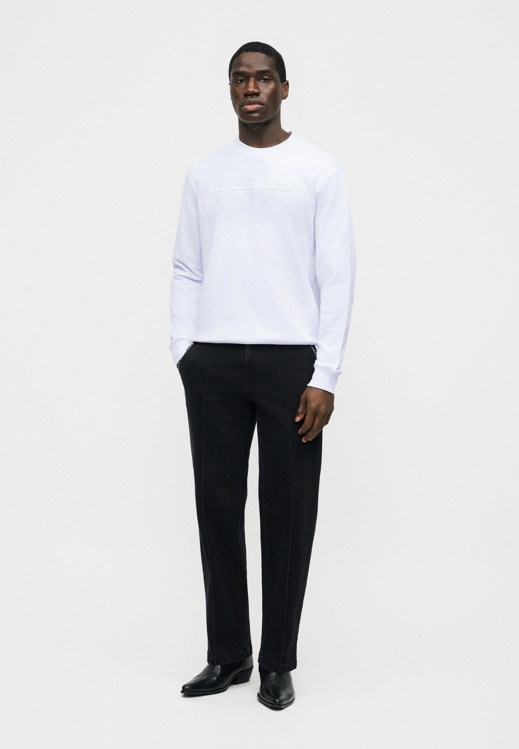 EMBOSSED - Sweatshirt - white