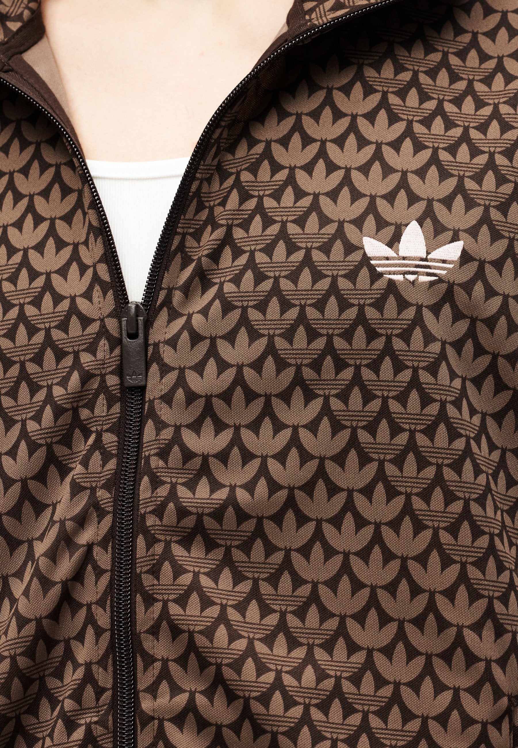 FIREBIRD MONOGRAM - Zip-up sweatshirt - aurora coffee/earth strata/sandy pink