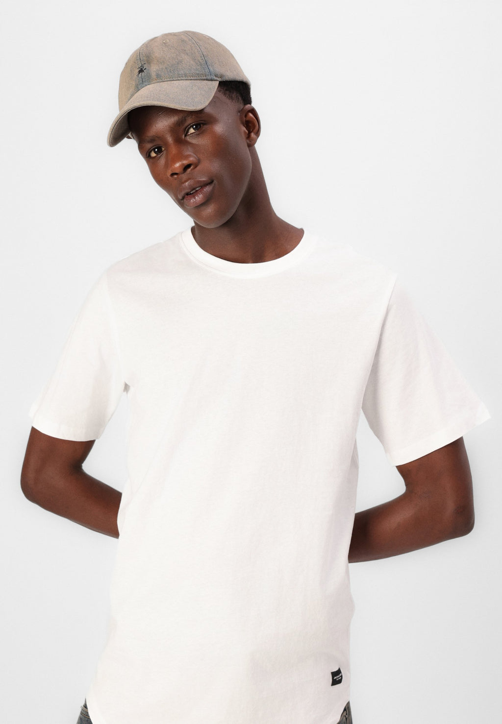 JJENOA TEE CREW NECK - Basic T-shirt - weiß