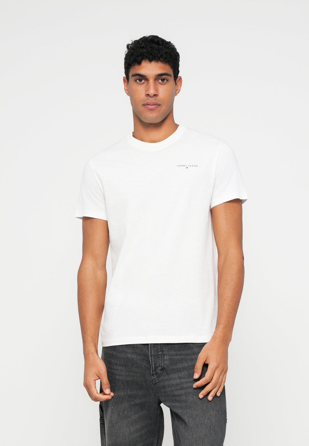 LOT DE 2 T-SHIRTS EN JERSEY SLIM AVEC LOGO LINÉAIRE - T-shirt basique - écru/noir