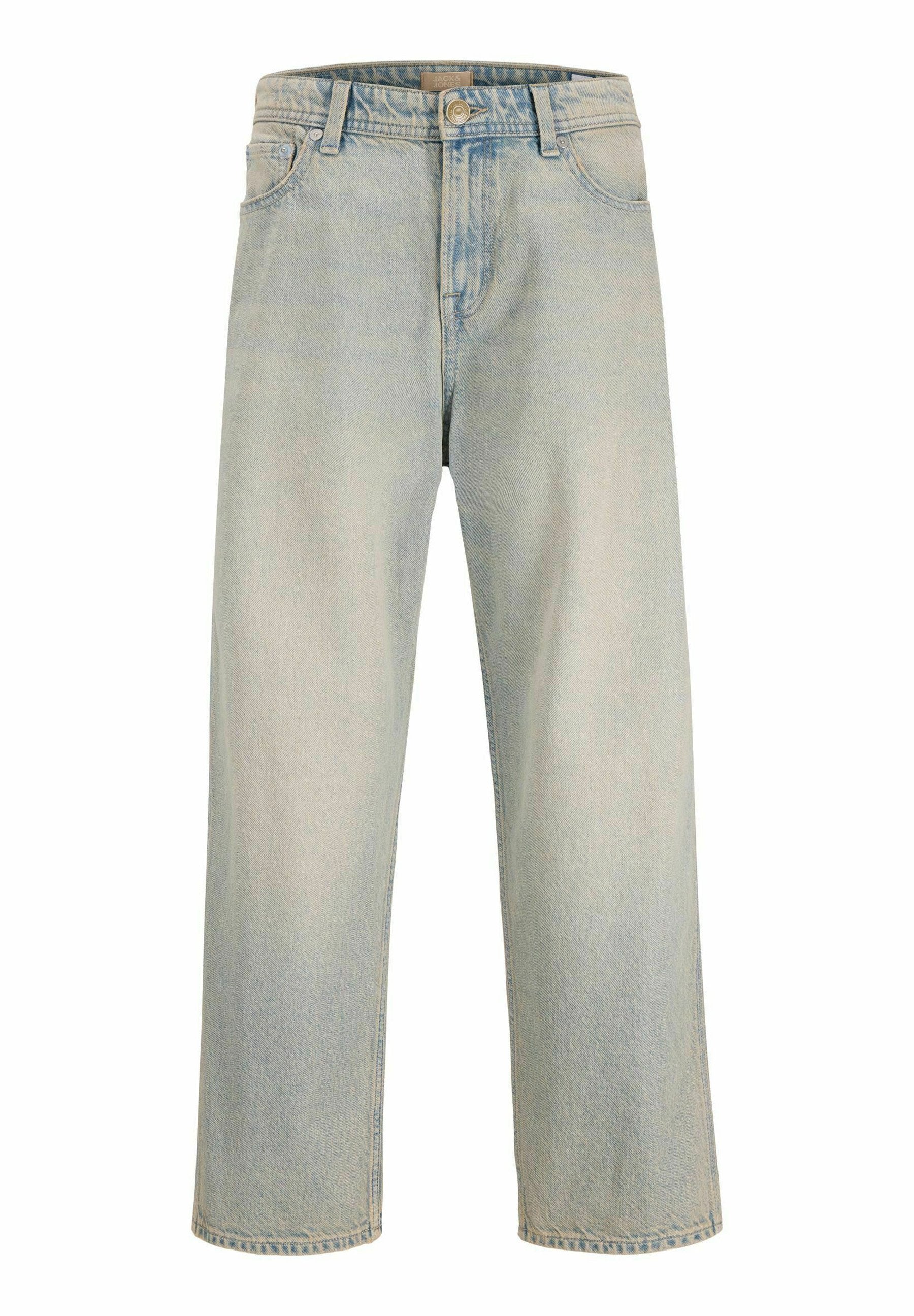 gy fit JJIALEX JJNORREBRO SQ 502 JNR Junior - Straight leg jeans - light blue denim