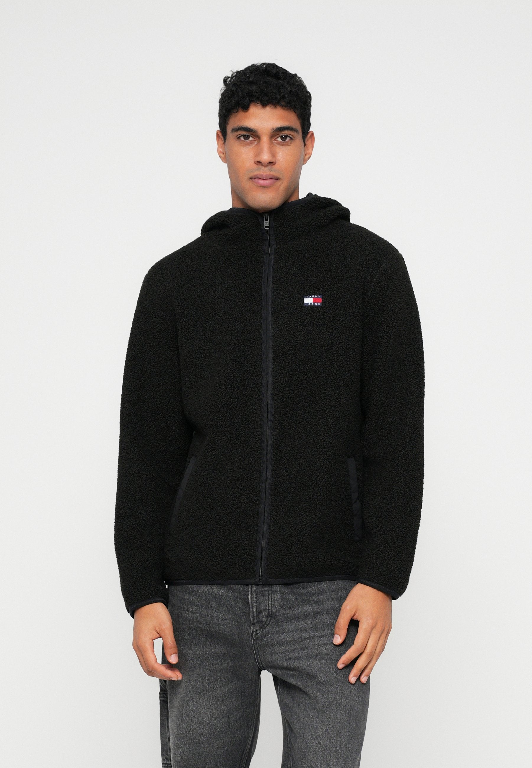 BADGE ZIP UNISEX - Fleece jacket - black