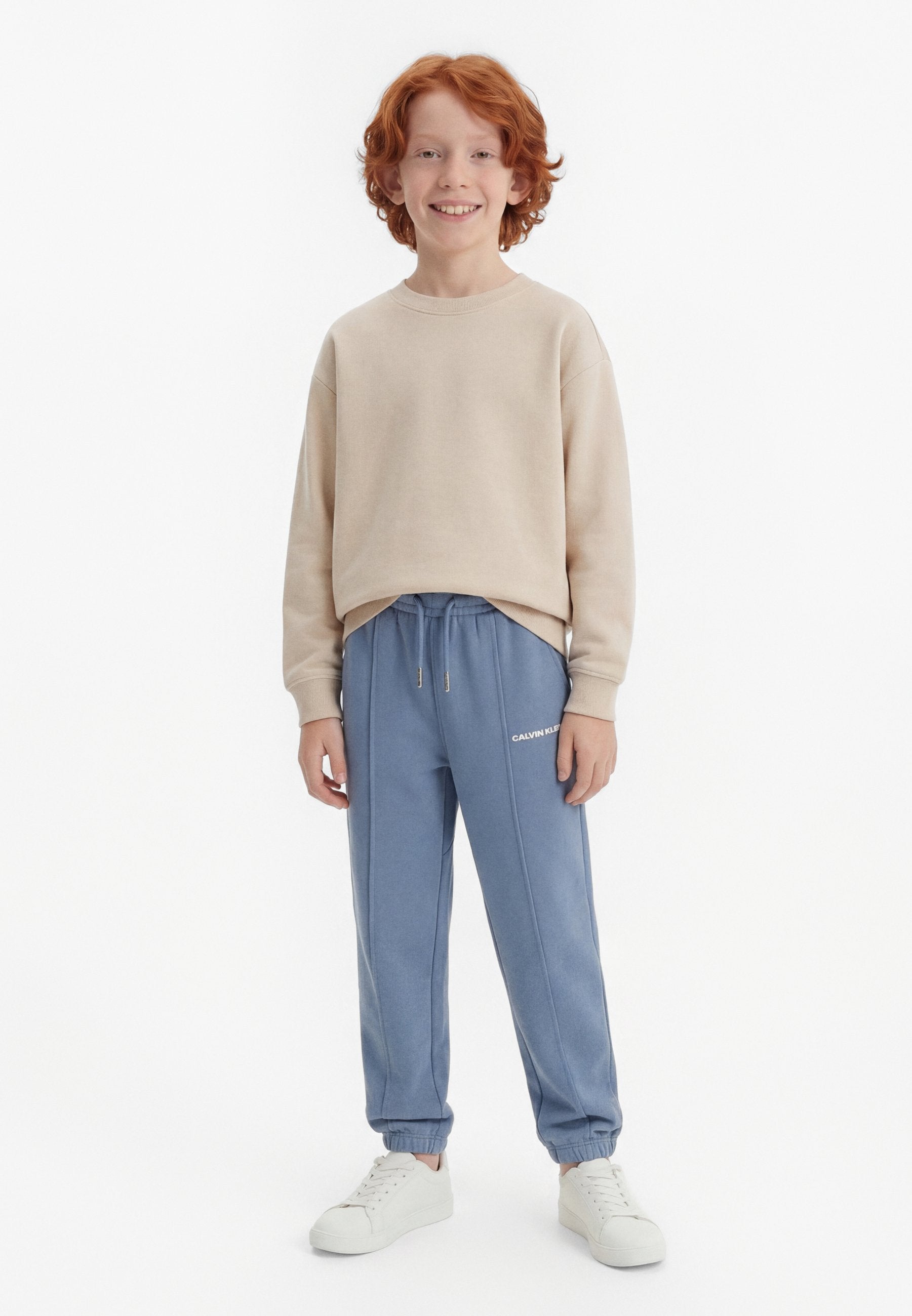 RELAXED PINTUCK SWEATPANT UNISEX - Tracksuit bottoms - blue