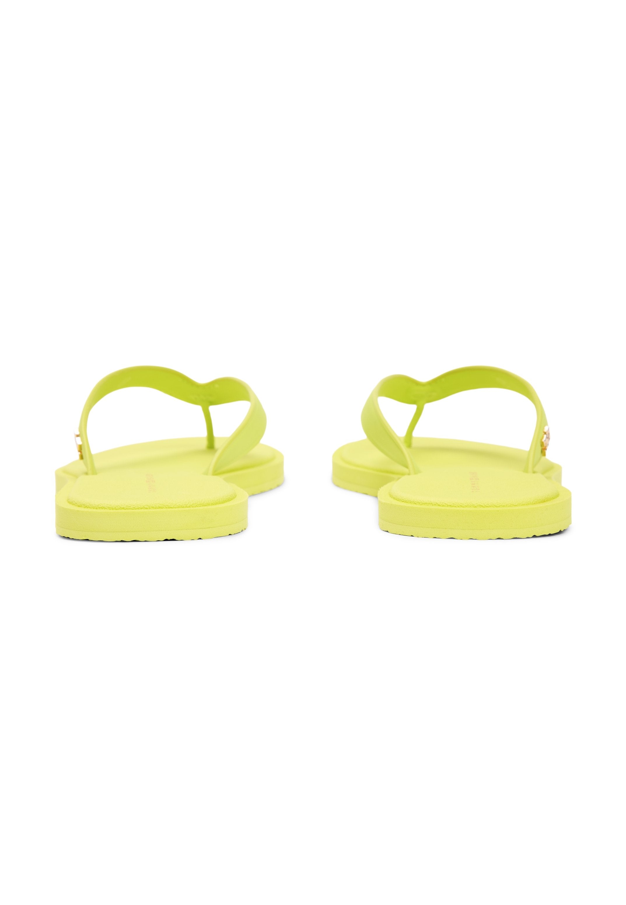 CHIC TH MONOGRAM FLIP-FLOPS - T-bar sandals - lime zing