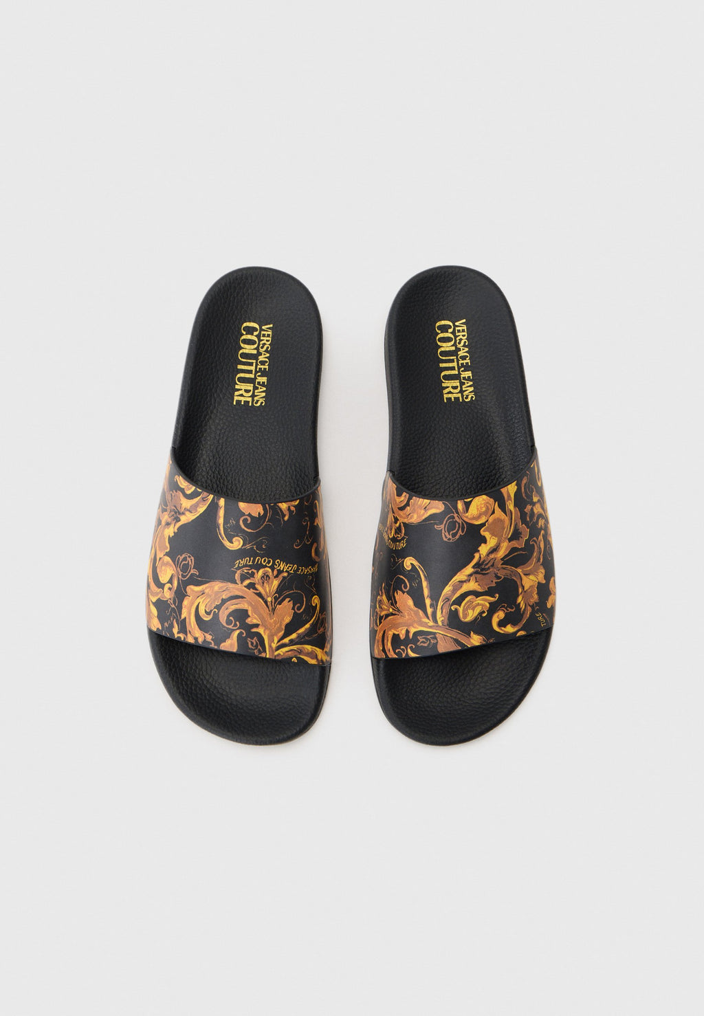 Pool slides - black/gold-coloured