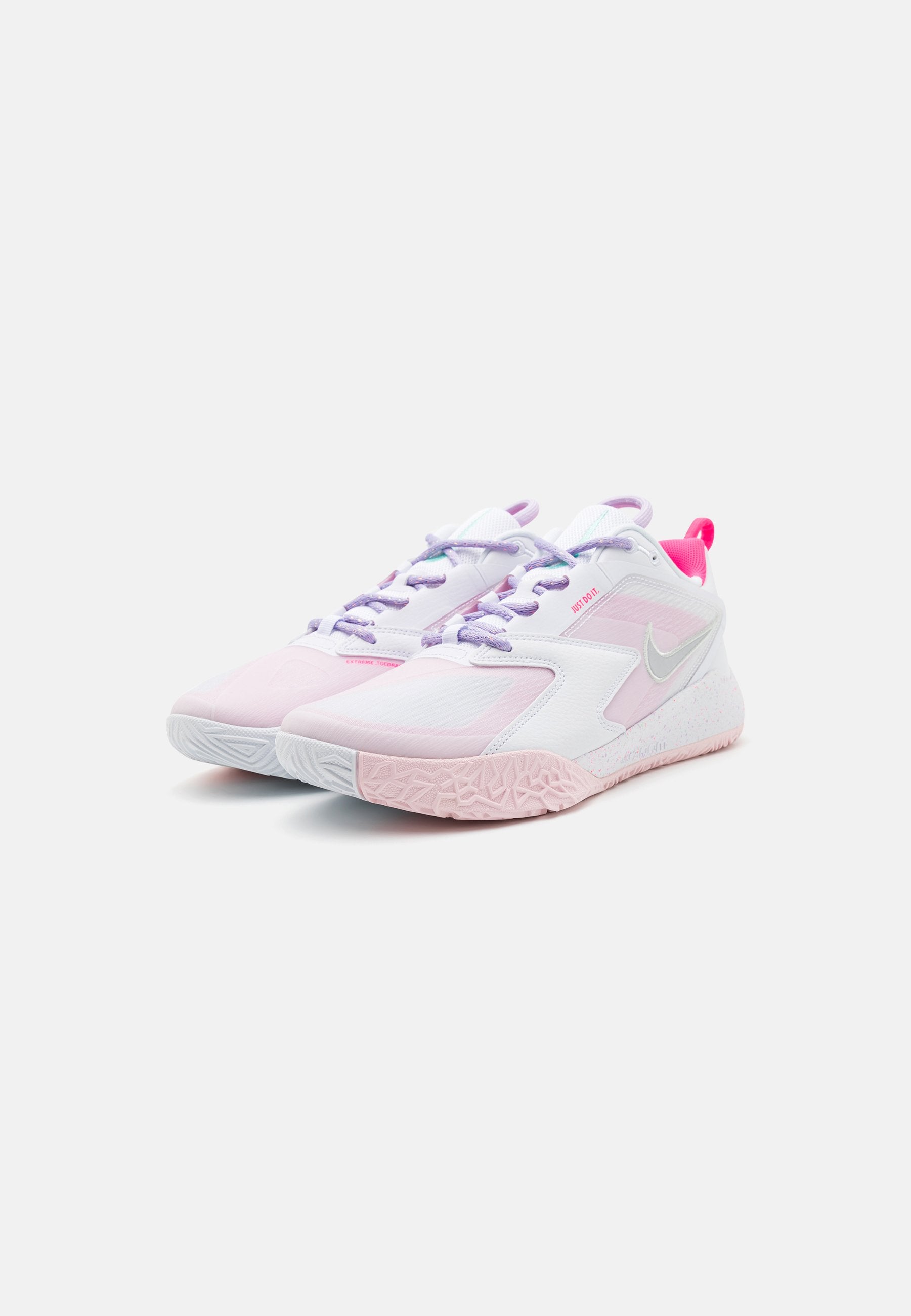 ZOOM HYPERACE 3 UNISEXE - Chaussures de volley-ball - blanc/rose hyper/vert menthe/brume violette/rose mousse