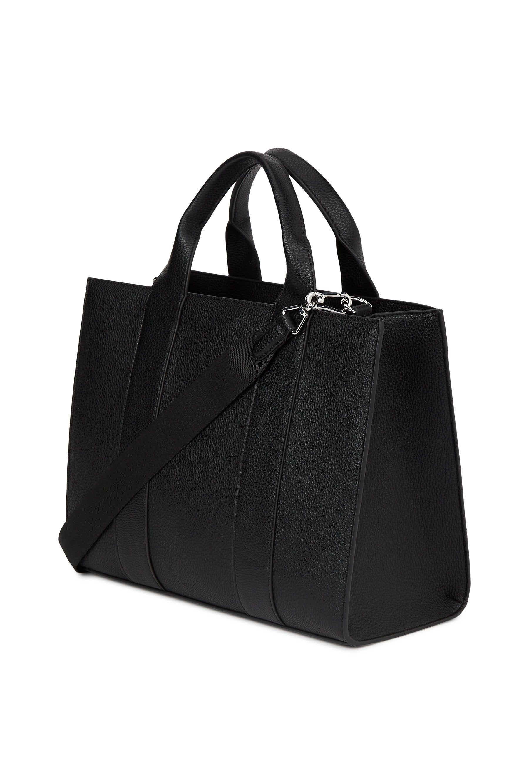 SQUARE TOTE - Handbag - black