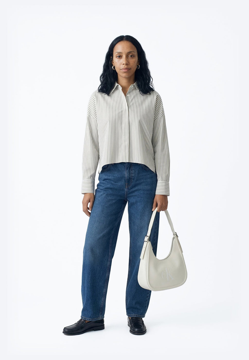 BOLD CRESCENT BAG - Handbag - white