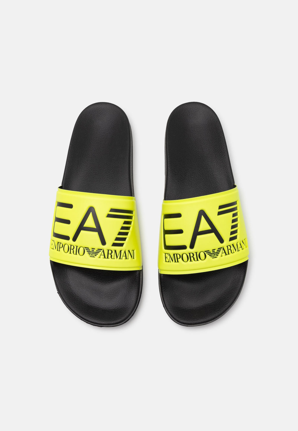 UNISEX - Pool slides - yellow fluo/black