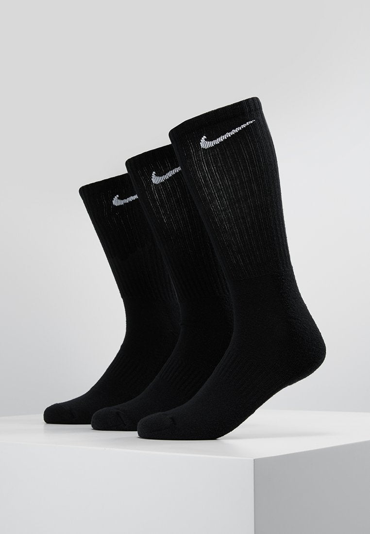 EVERYDAY CUSH CREW 3 PACK - Sports socks - black/white