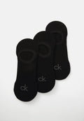 MEN FOOTIE HIGH CUT 3 PACK - Invisible socks - black