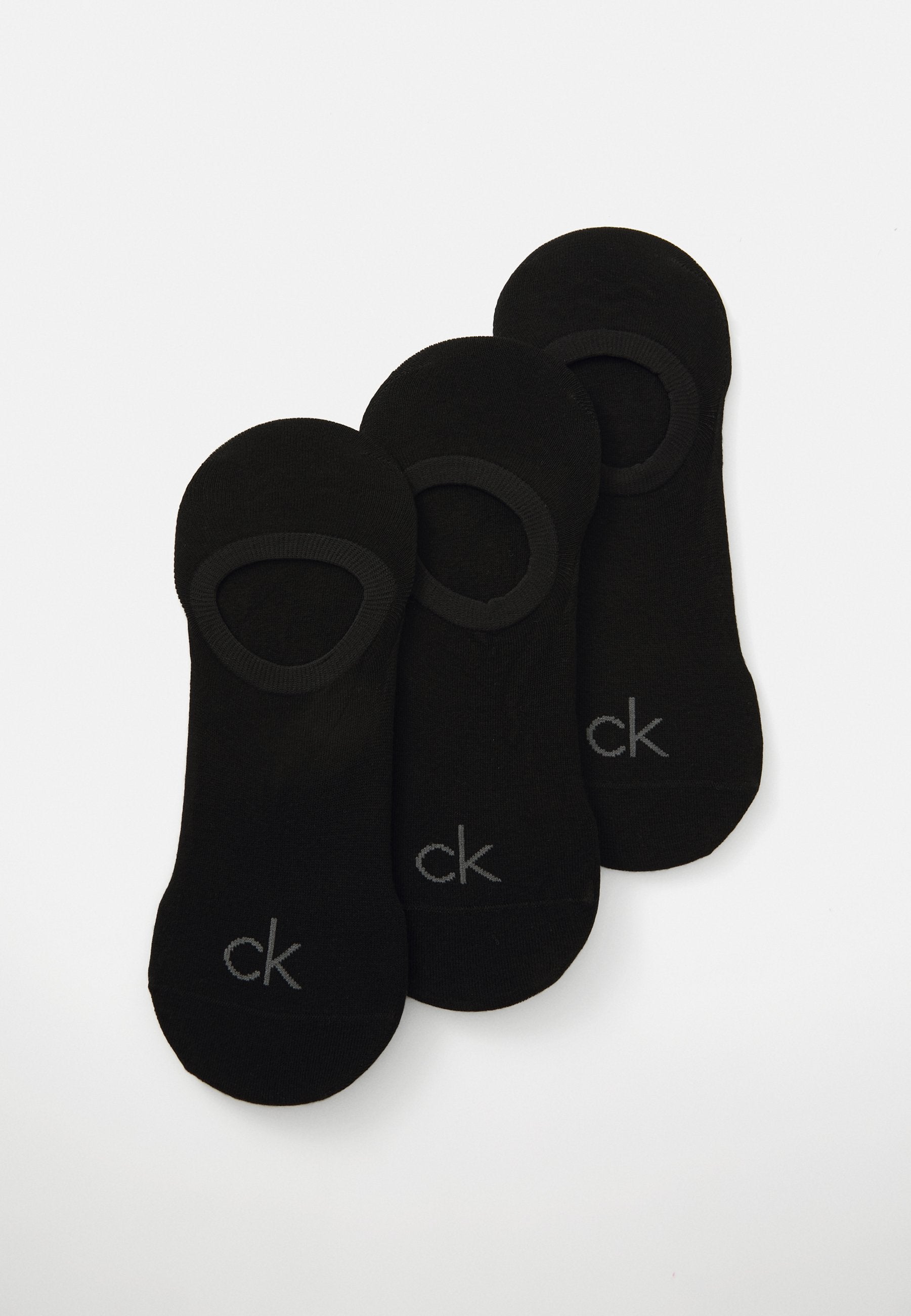 MEN FOOTIE HIGH CUT 3 PACK - Invisible socks - black