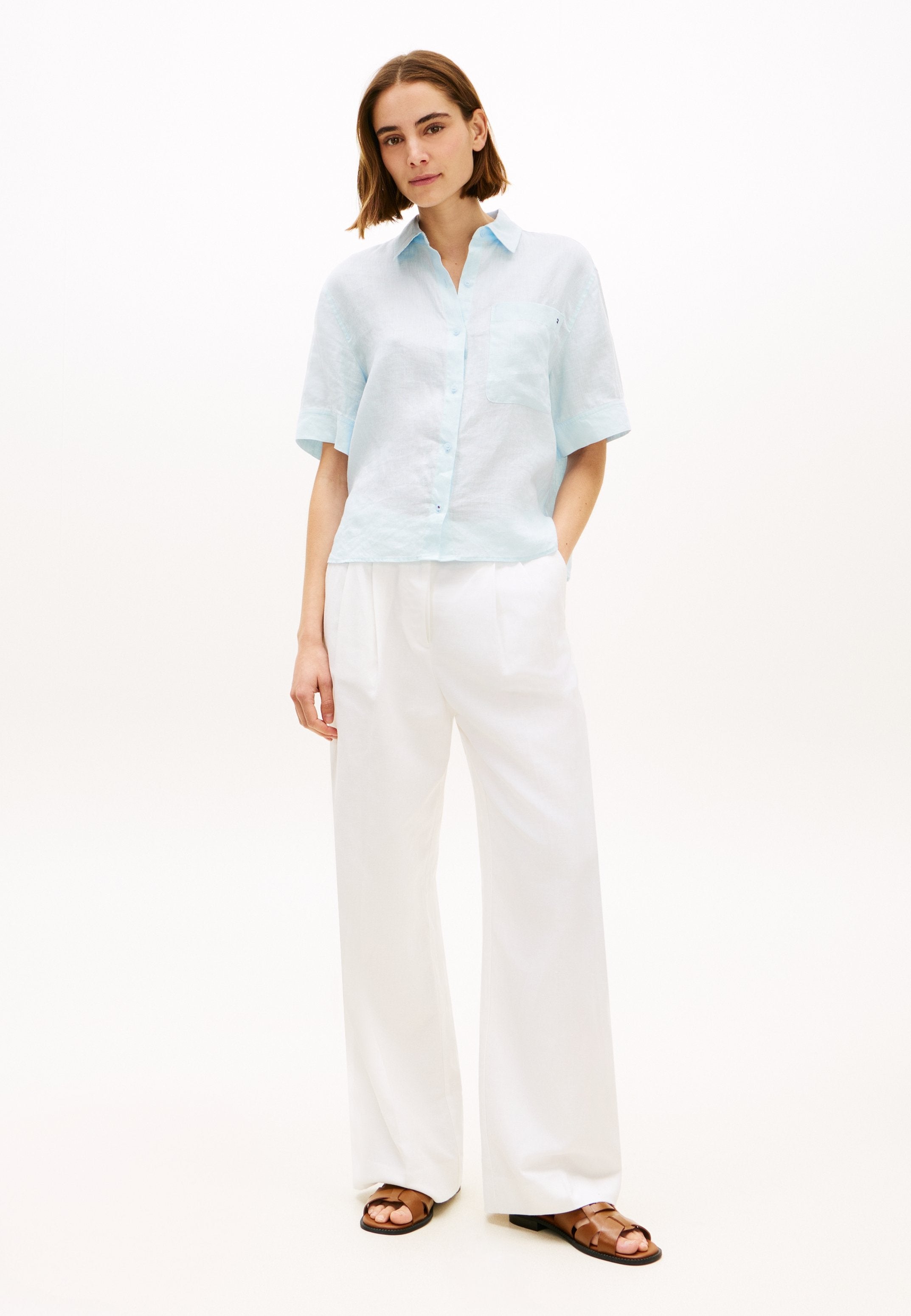 Button-down blouse - keepsake blue