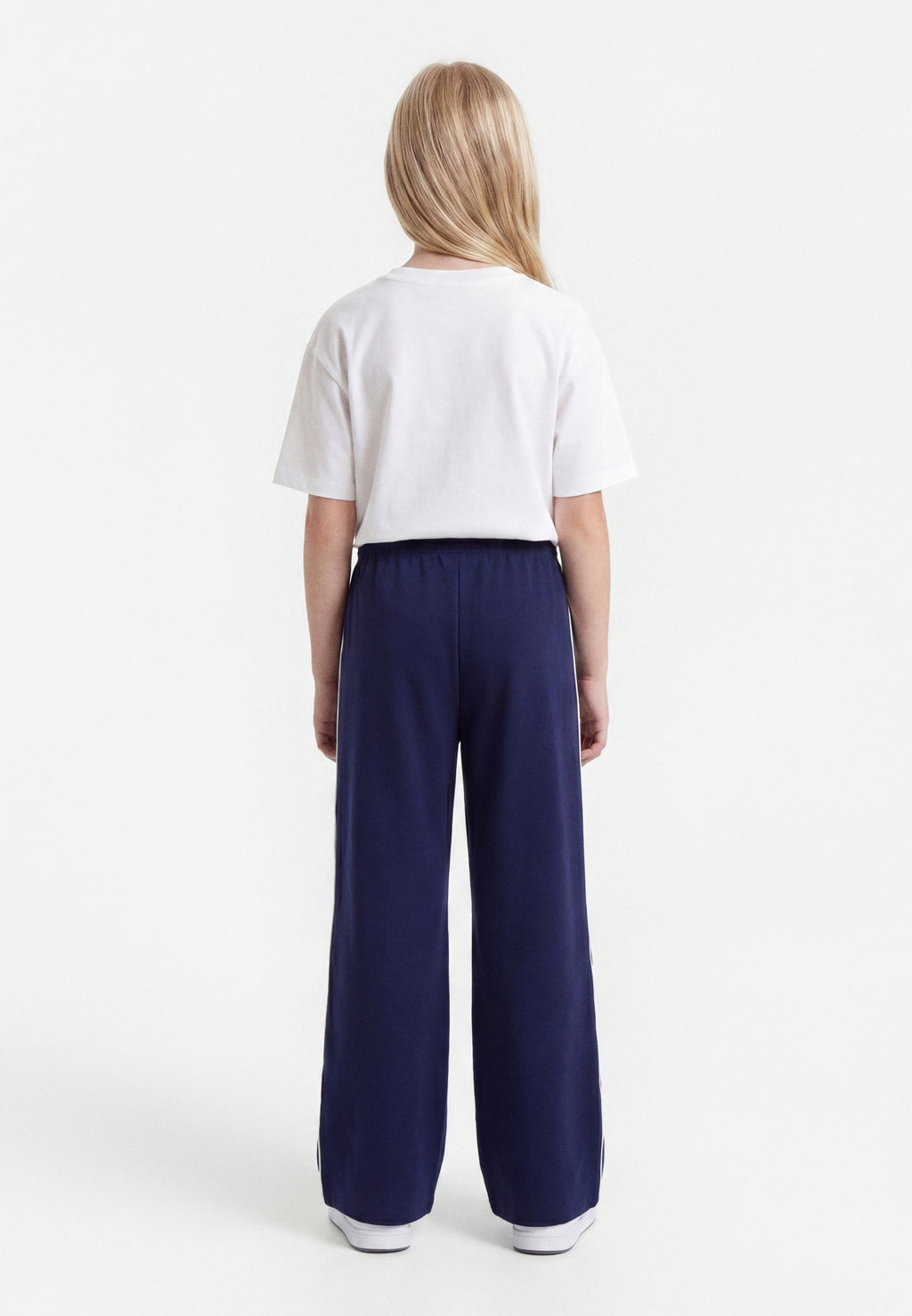 VARSITY WIDE LEG - Tracksuit bottoms - military blue