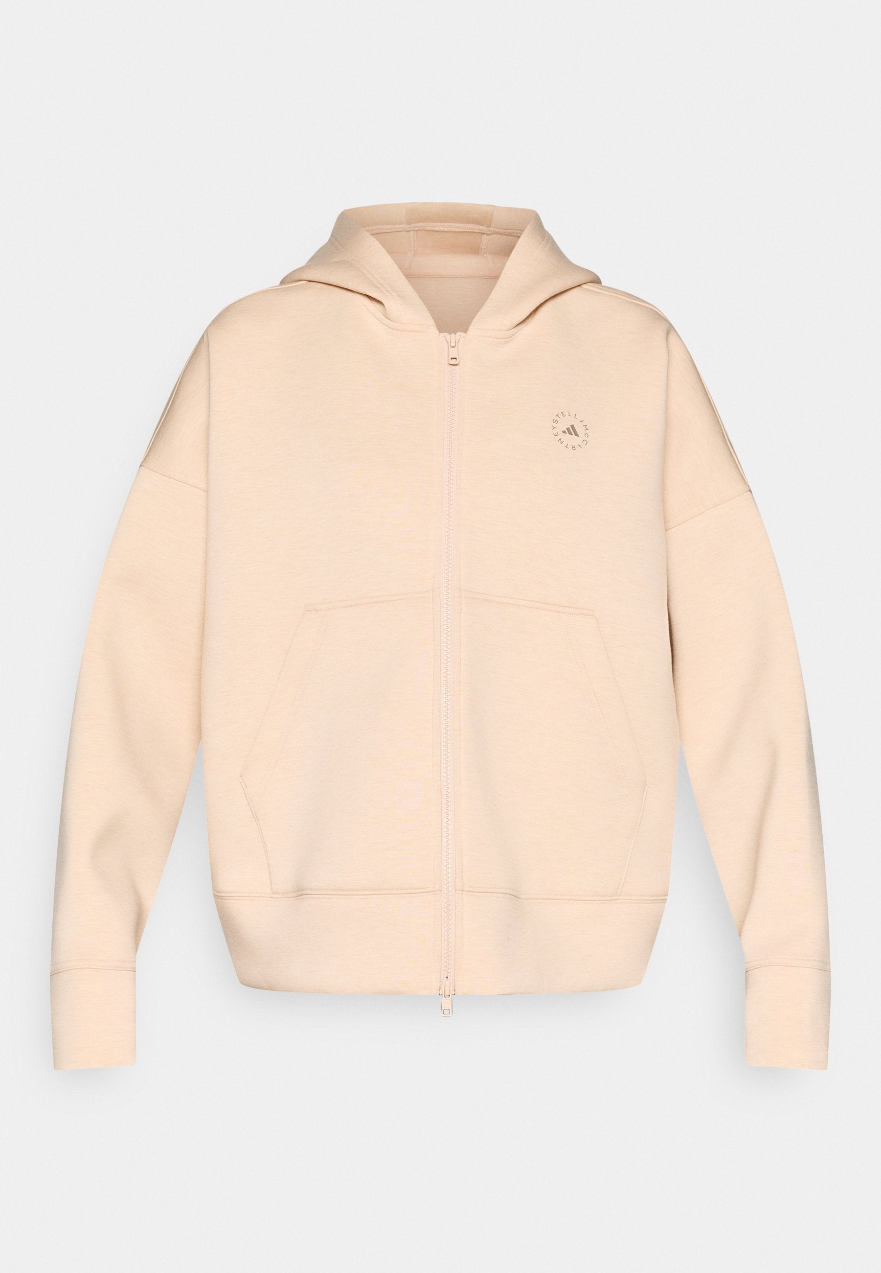 Sweat à capuche zippé - poudre douce