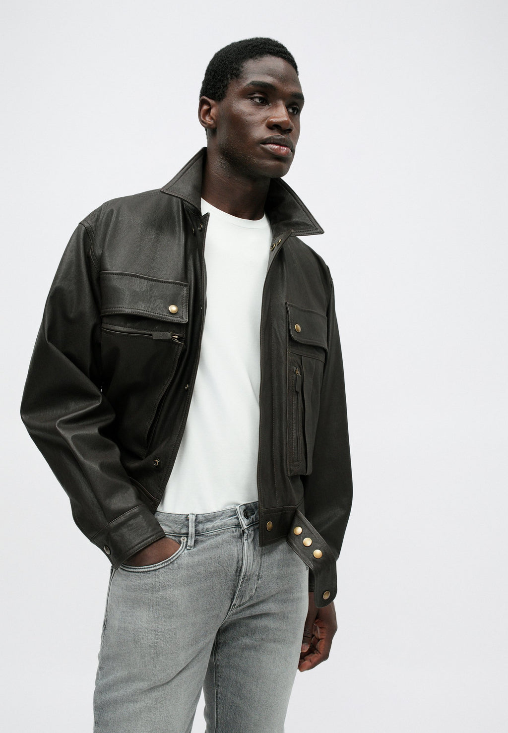 POCKETS PANT - Slim fit jeans - light grey denim