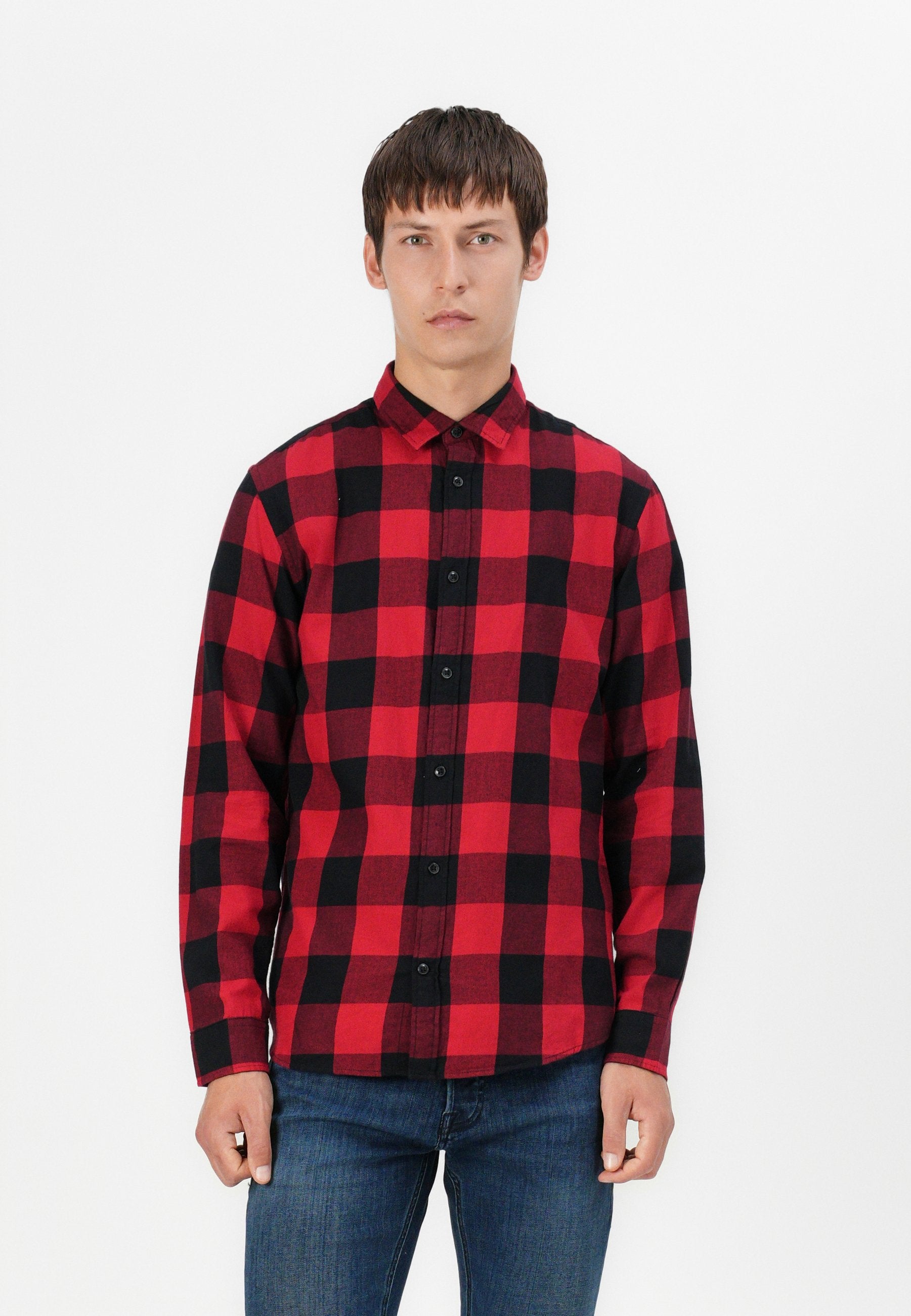JJEGINGHAM SHIRT - Shirt - brick red