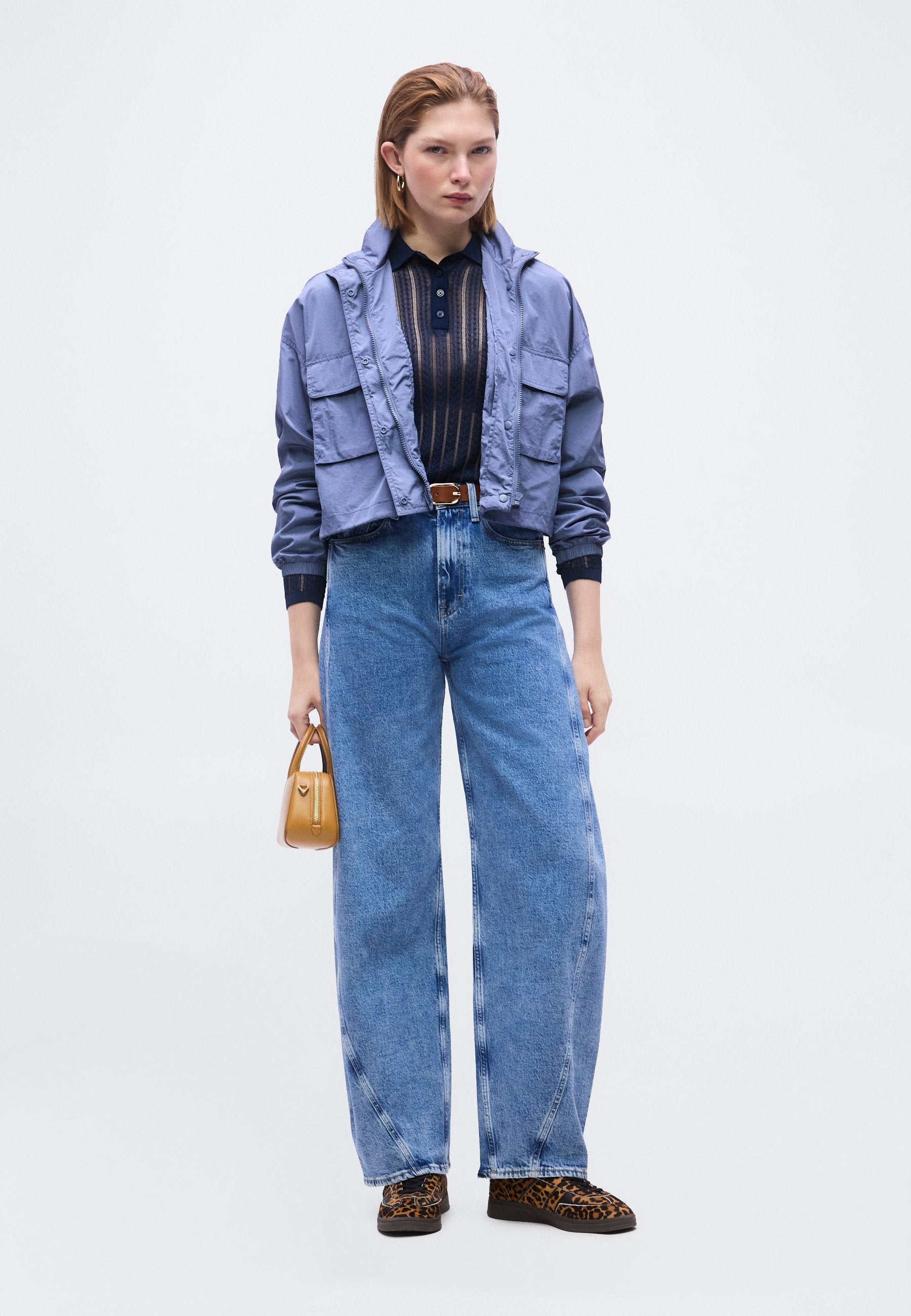 MID RISE TWIST SEAM BARREL LEG JEANS - Loose Jeans - denim medium
