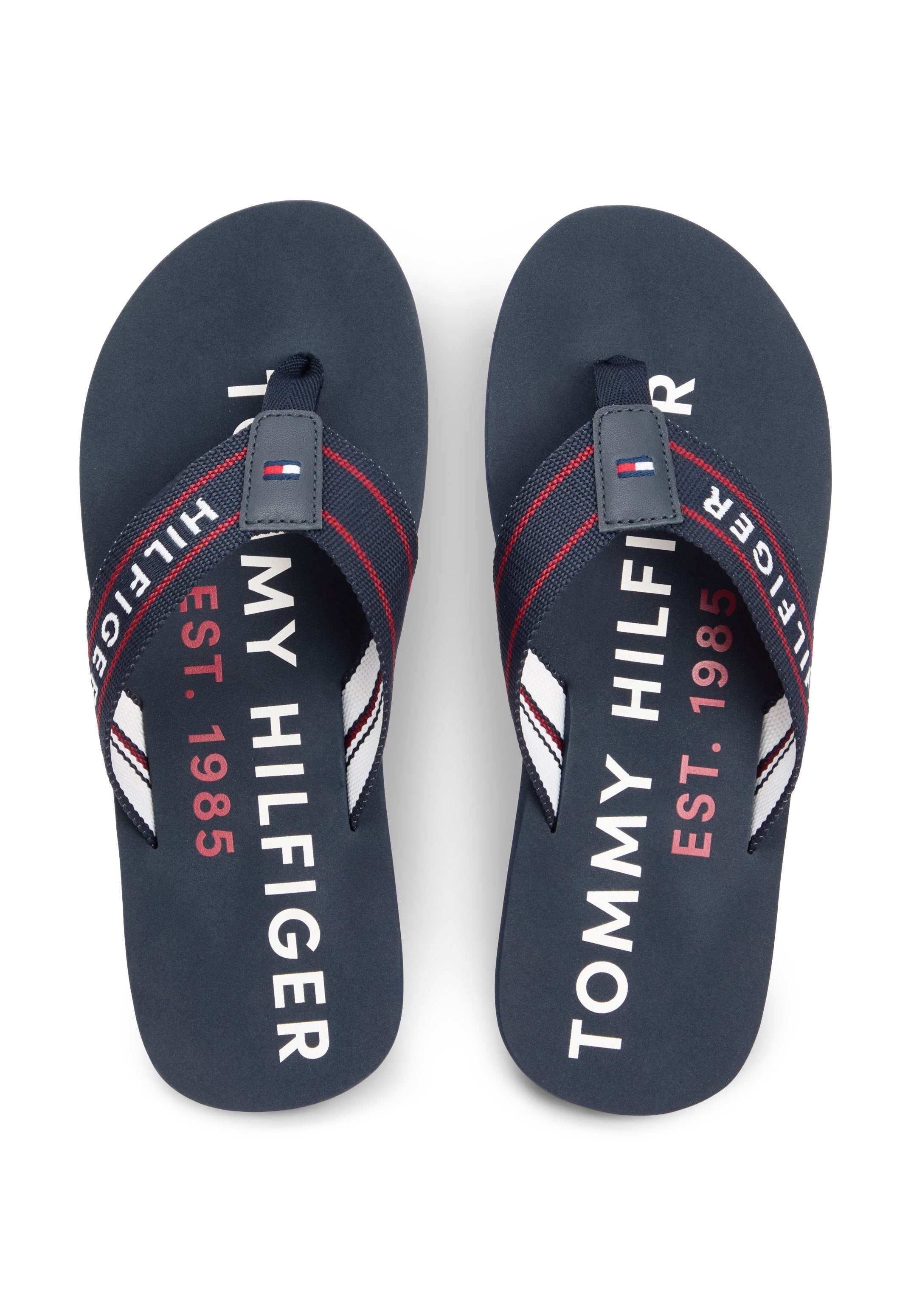 WEBBING STRAP LOGO FLIP-FLOPS - T-bar sandals - desert sky