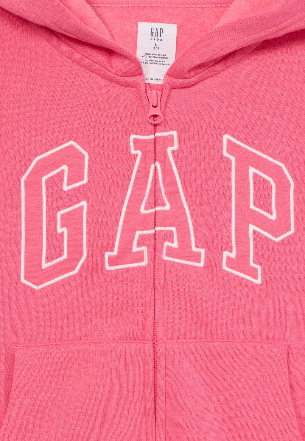 KIDS RELAXED GAP LOGO ZIP HOODIE - Hoodie - pink jubilee neon