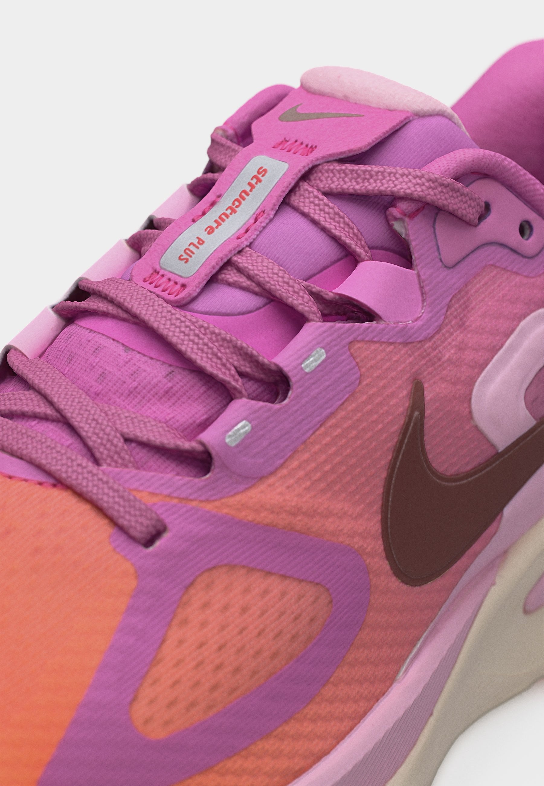 STRUCTURE PLUS - Road running shoes - light magenta/tattoo/orange pulse/pink foam/chalk/light crimson