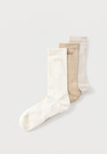 UNISEX 3 PACK - Socks - brown/beige/white