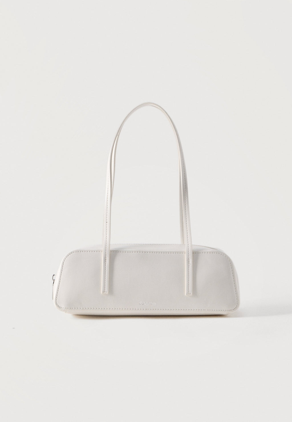 LOGO GLOSSY BAULETTO - Handbag - white alyssum