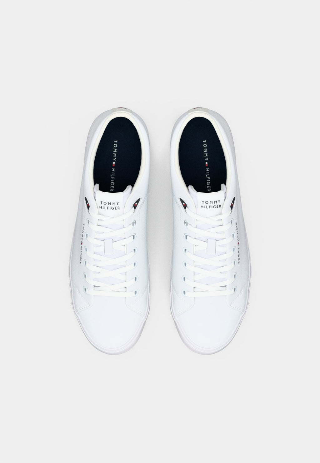 LOGO TRAINERS WITH LEATHER - Trainers - white