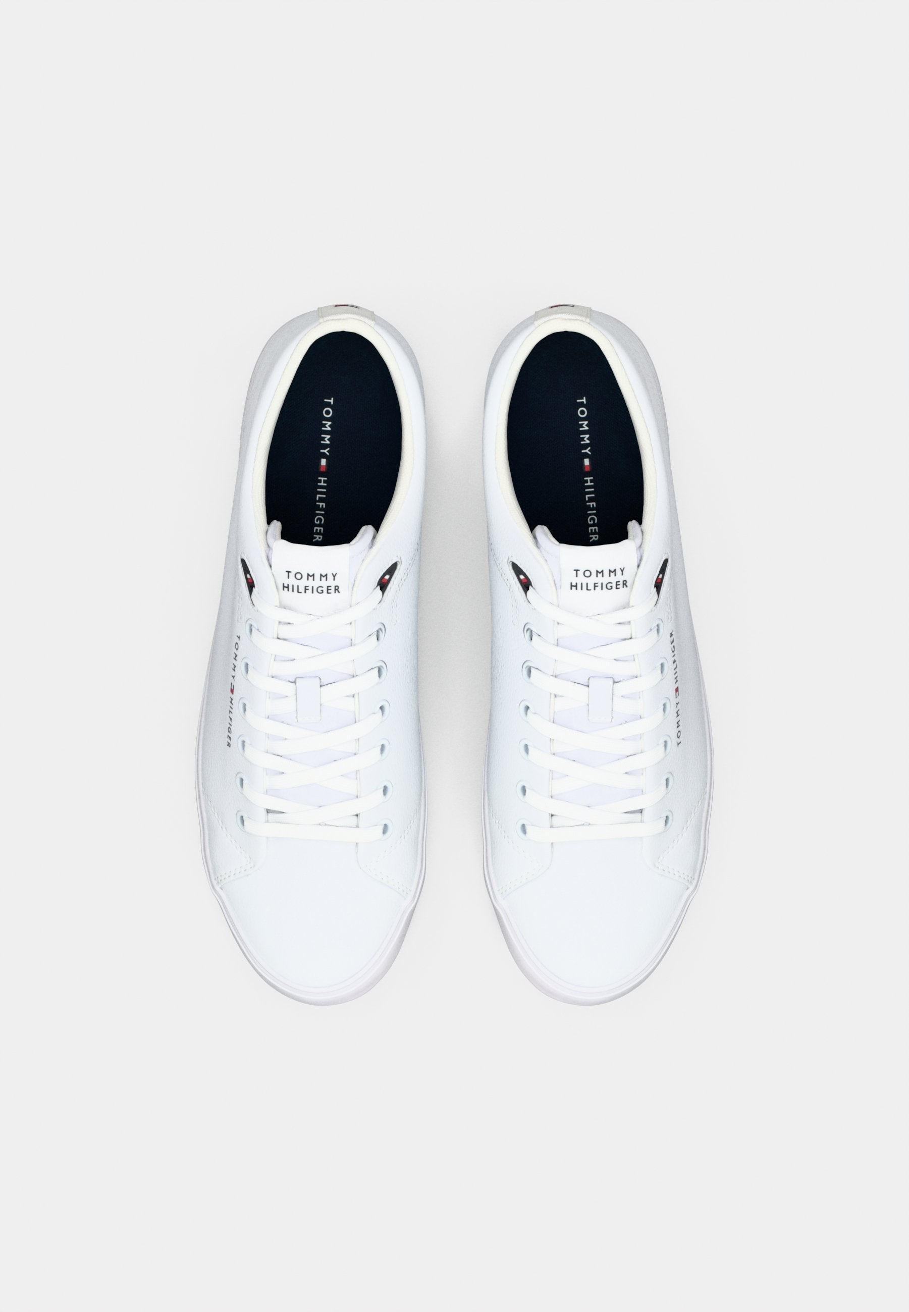 LOGO TRAINERS WITH LEATHER - Trainers - white