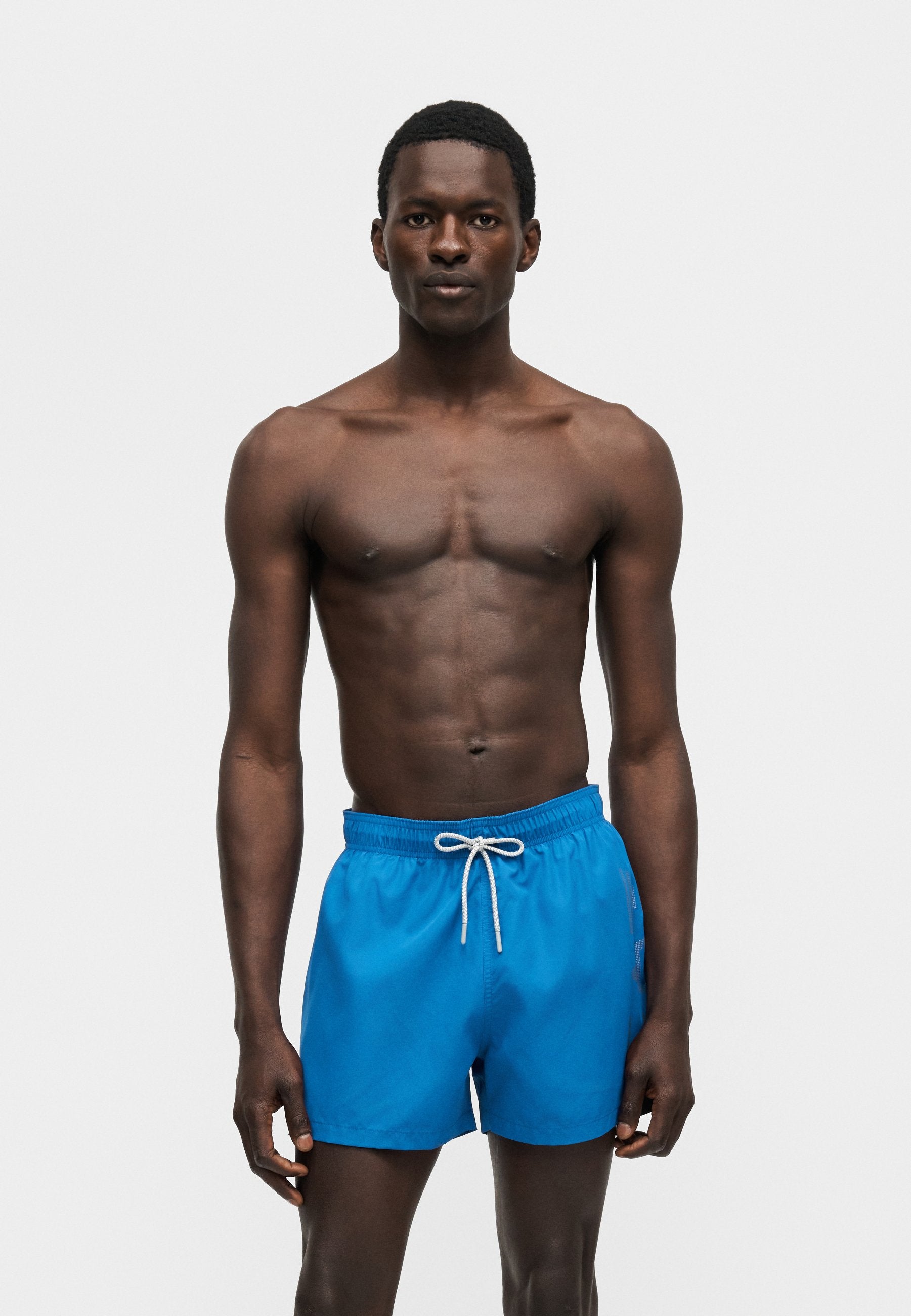 WATER LOGO  - Swimming shorts - turkish sea/silver-coloured