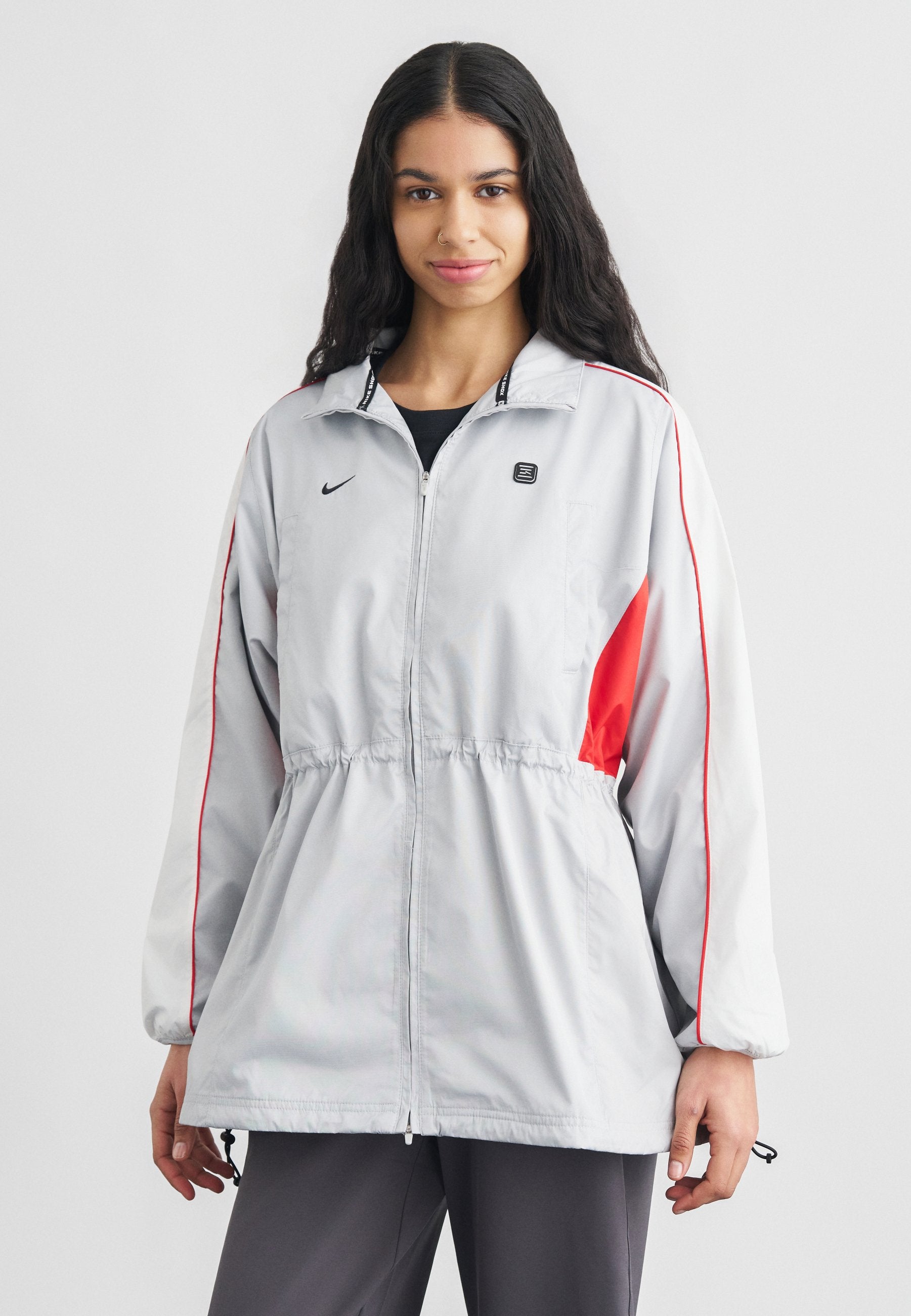 SHOX - Light jacket - grey fog/white/university red