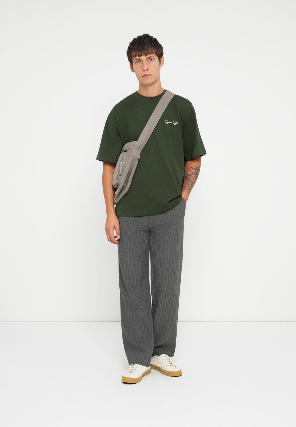 Classic Wide Leg Fit - Trousers - dark grey