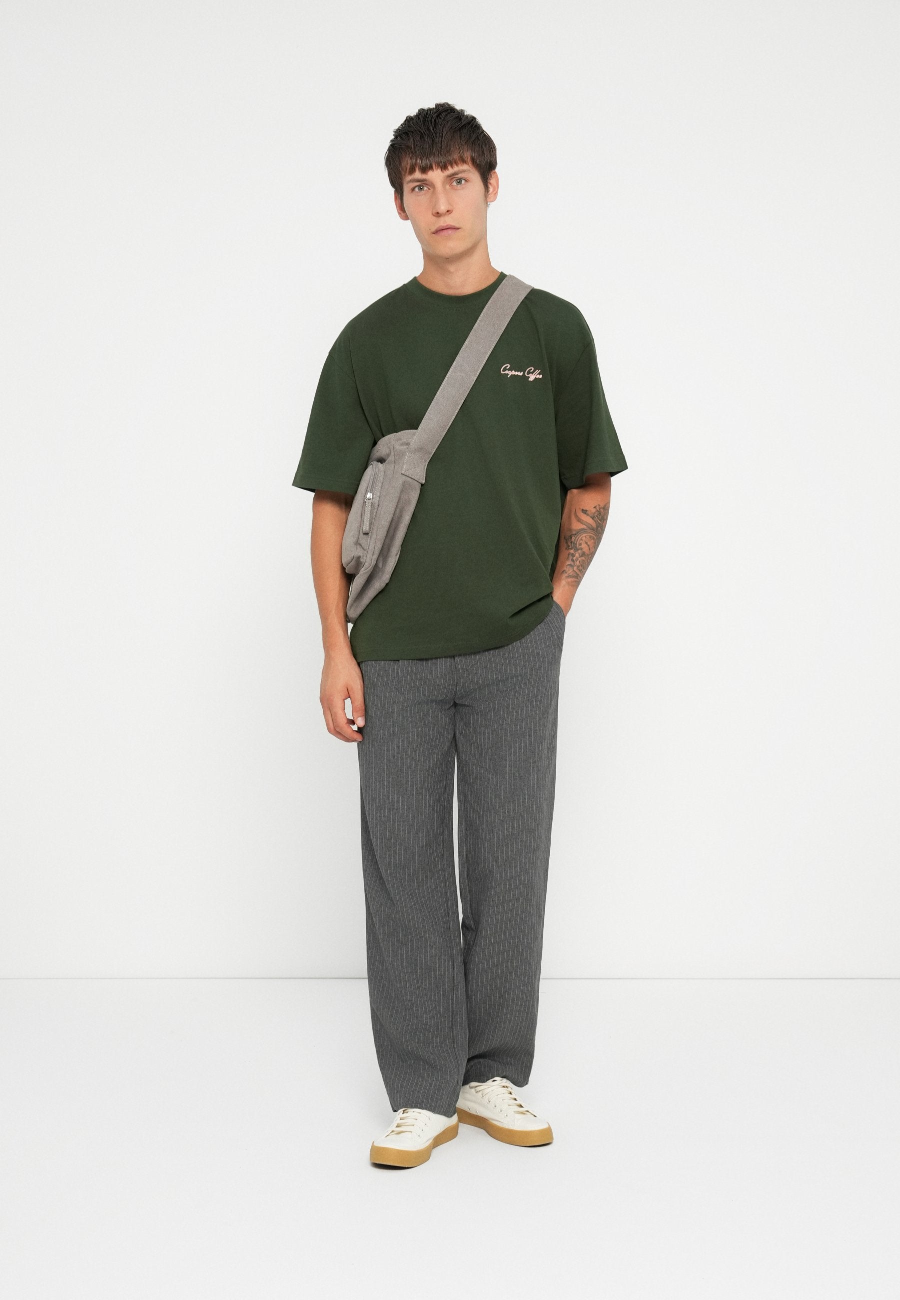 Classic Wide Leg Fit - Trousers - dark grey