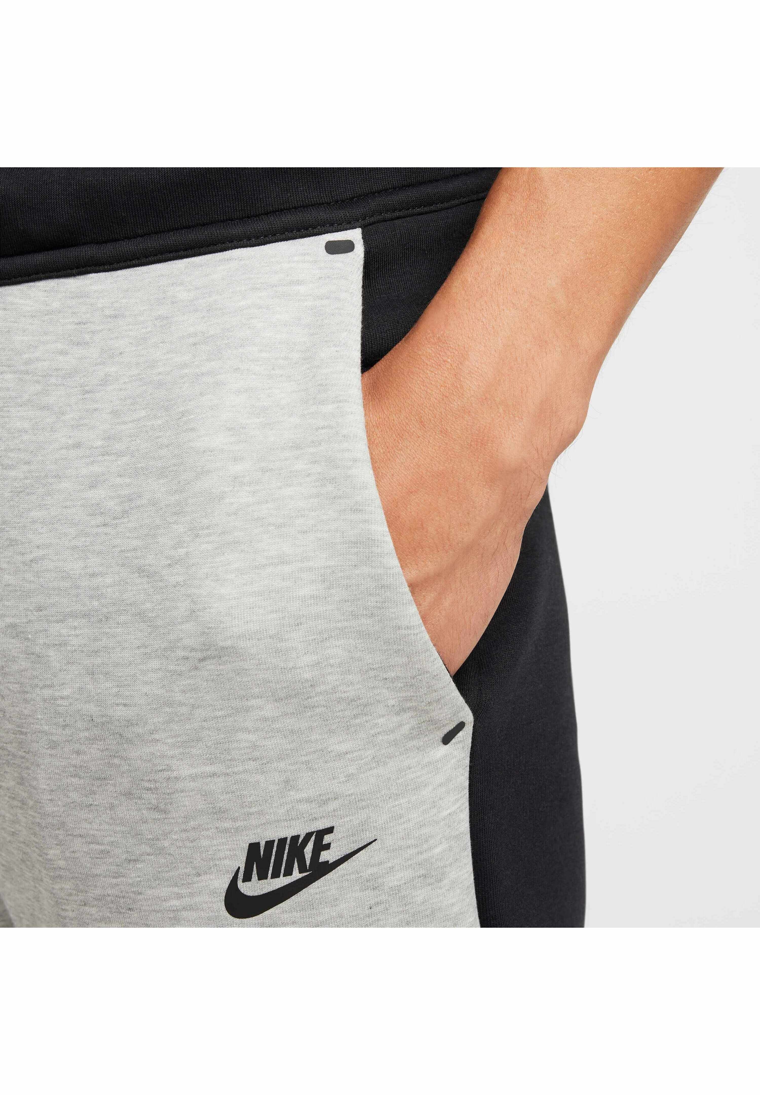 M NK TCH FLC JGGR - Bas de jogging - black dark grey heather black