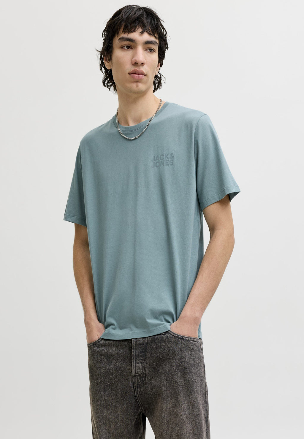 JJECORP LOGO TEE SS O-NECK NOOS - Basic T-shirt - mineral blue