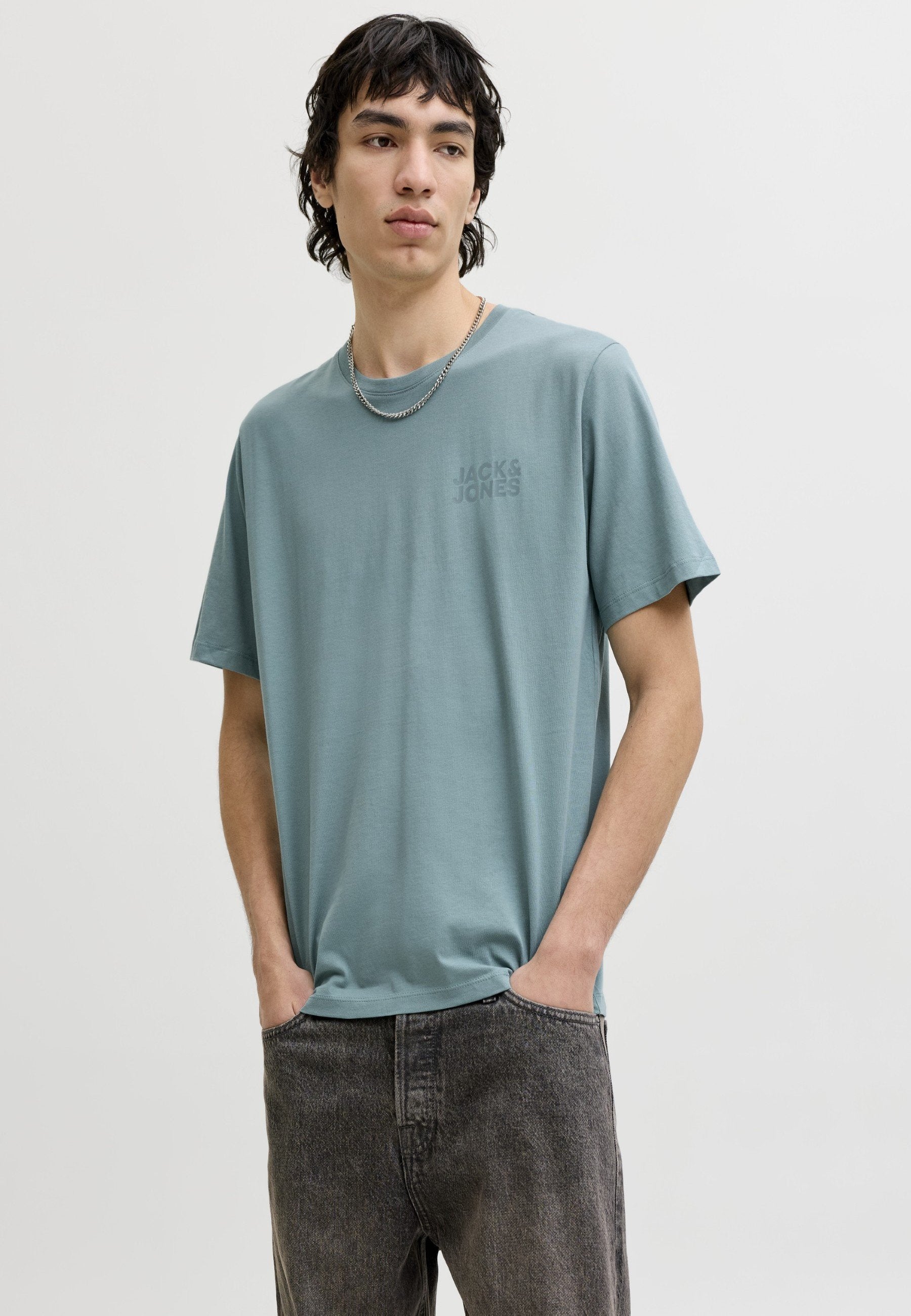 JJECORP LOGO TEE SS O-NECK NOOS - Basic T-shirt - mineral blue