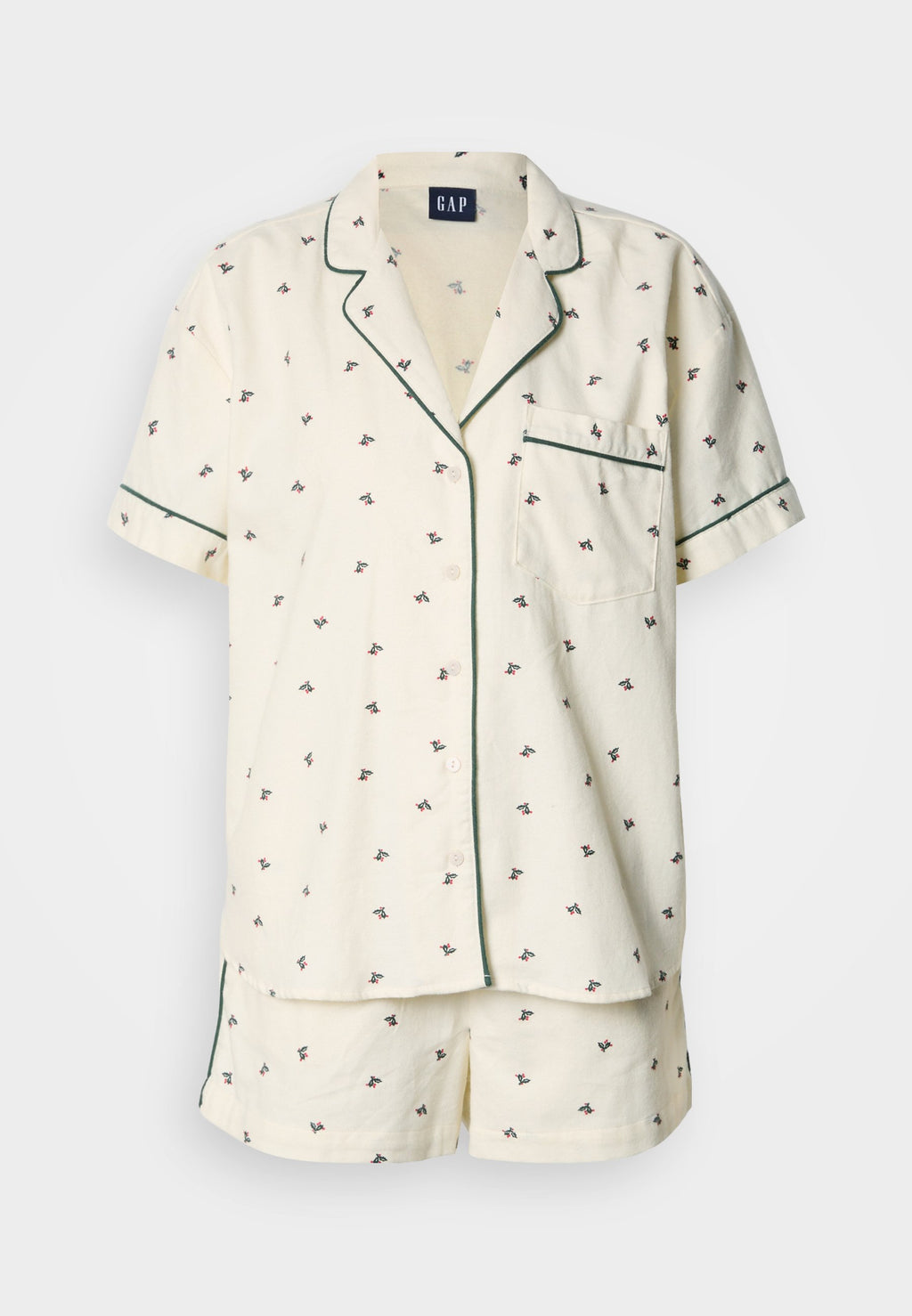 SHORT PJ - Pyjama set - off-white/green