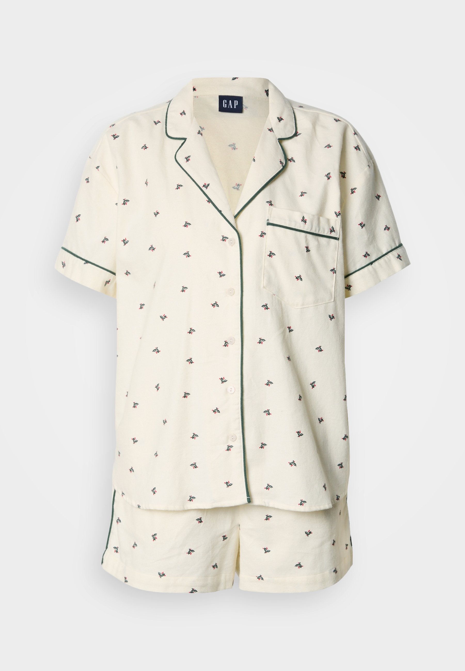 SHORT PJ - Pyjama set - off-white/green
