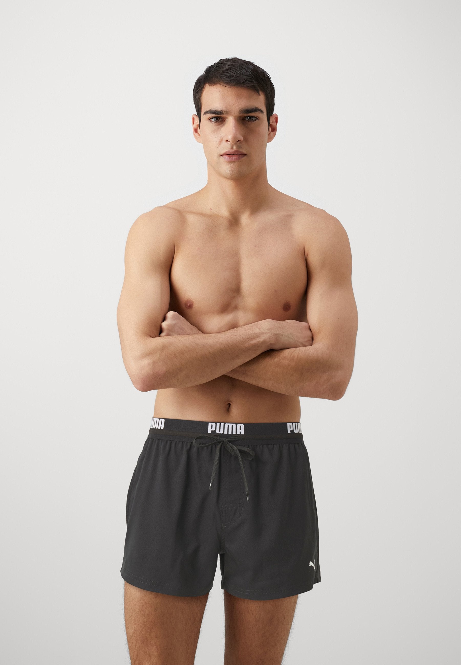 SWIM MEN LOGO - Swimming shorts - black