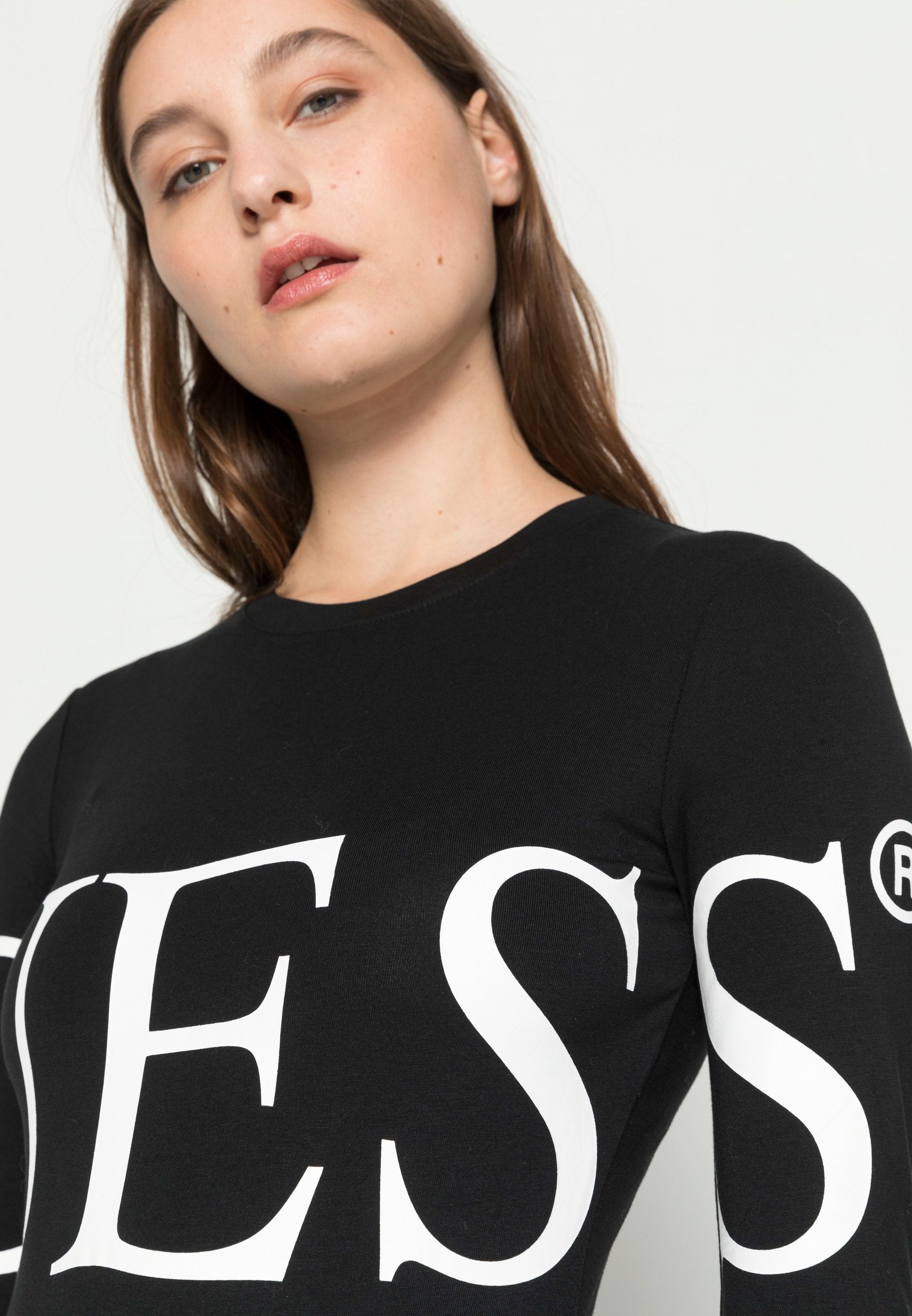 LOGO BODY - Long sleeved top - jet black