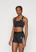 OPTIME ESSENTIALS WORKOUT ZIP-FRONT MEDIUM SUPPORT - Medium support sports bra - black