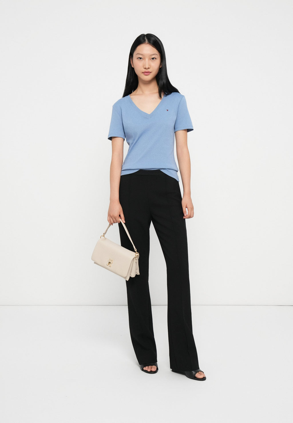 SLIM CODY V NECK - Basic T-shirt - clear water
