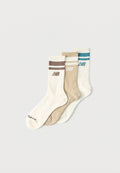 EVERYDAY MIDCALF UNISEX 3 PACK - Socks - stone/ off-white