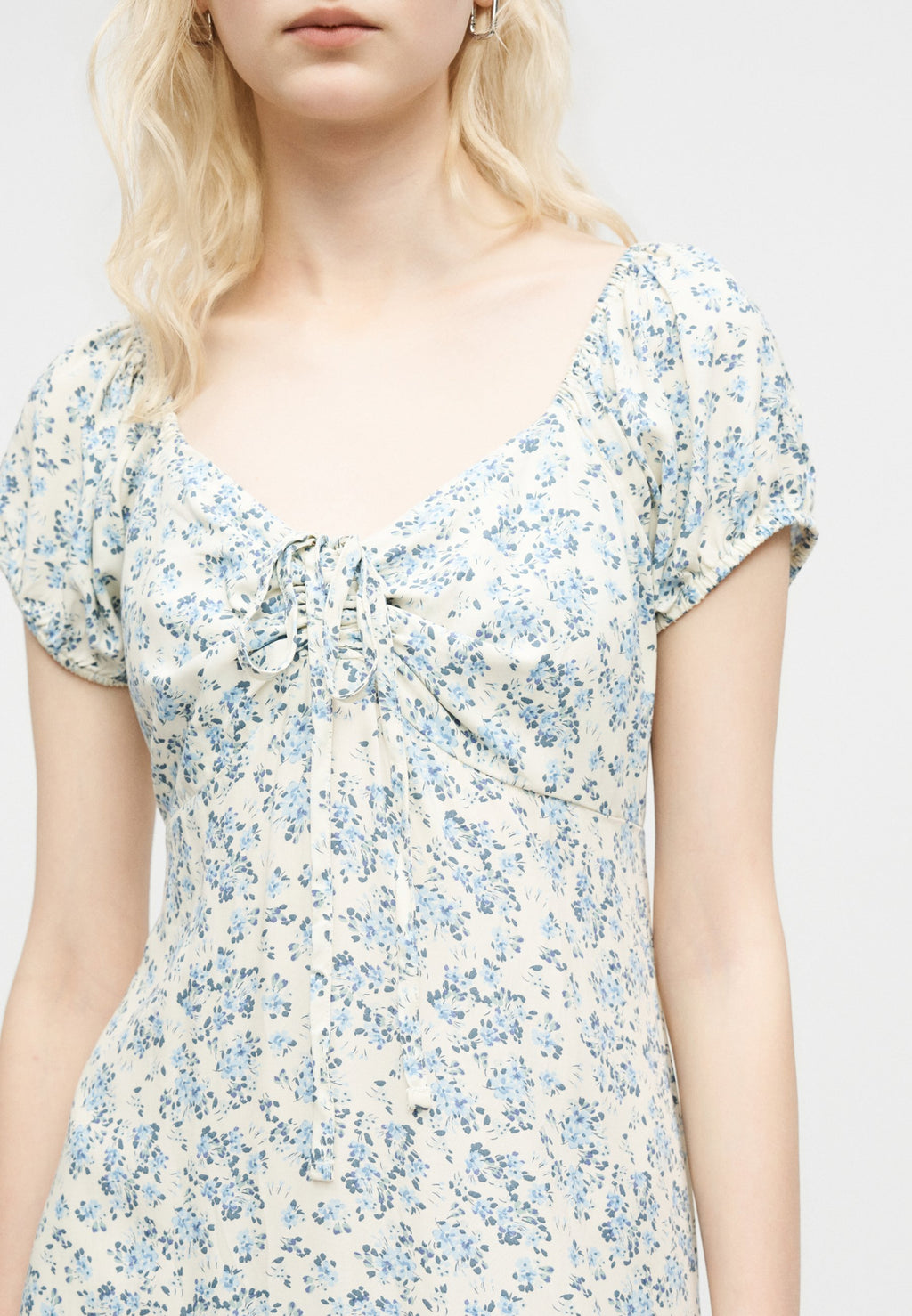 TIE PUFF MAXI - Day dress - blue